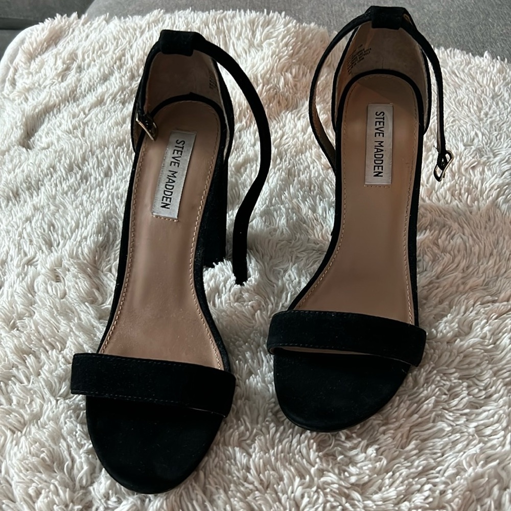 Steve Madden Carrson Sandals, Black Suede
